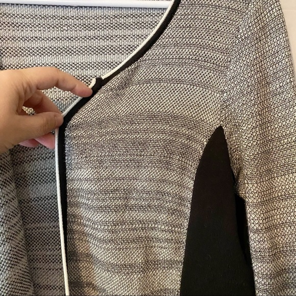 Chico’s open front gray black cardigan size 1/Med - Picture 4 of 9